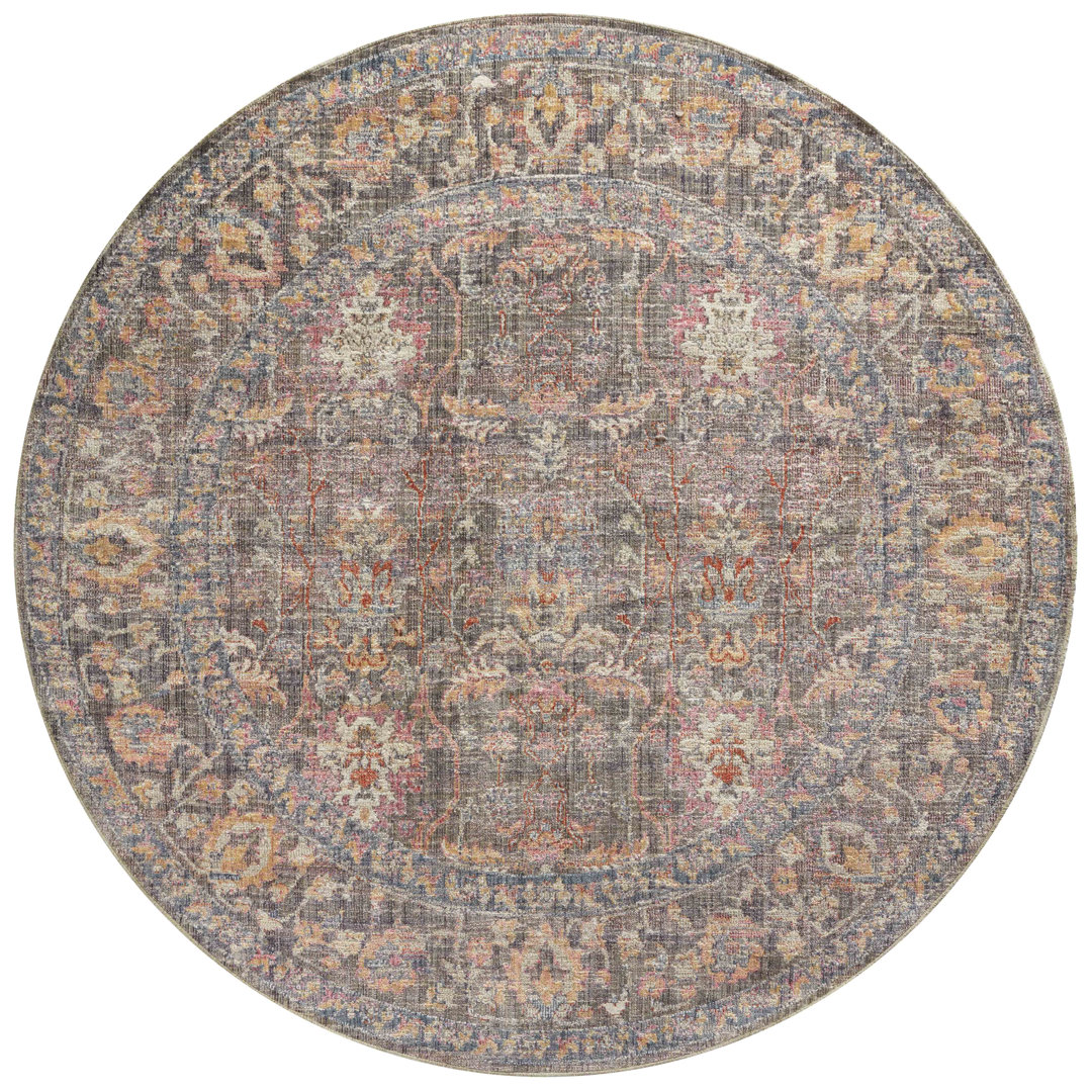 Chris Loves Julia x Loloi Rosemarie Oriental Sage Green/Gold/Blush Pink Area Rug